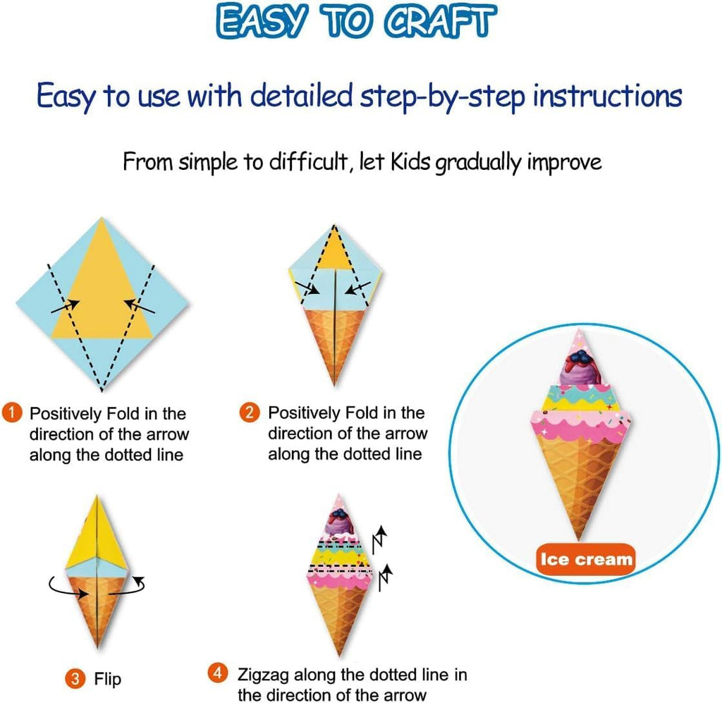 Origami Kit for Kids Ages 6-12 10 Year Olds, with Guiding Book, 152 Paper with 72 Patterns, DIY Art and Craft Projects Activity, Beginners Children's Day Gift Childs Boys Girls