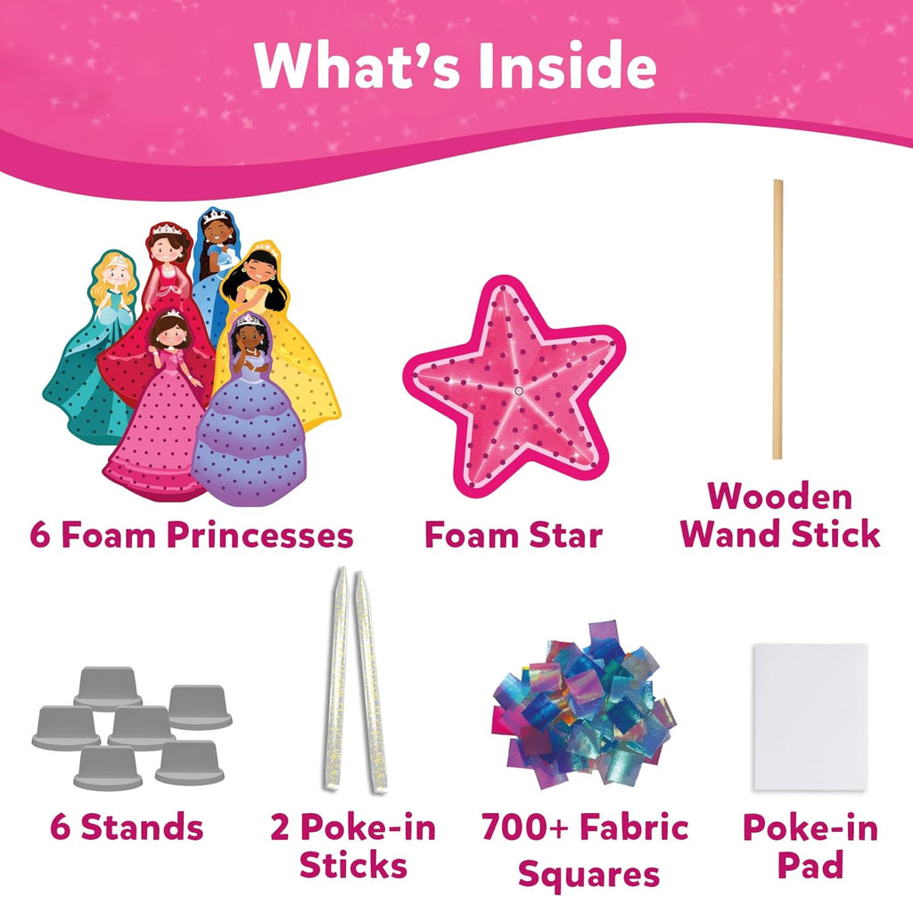 Skillmatics Poke-in Art - Magical Princesses, Mess-Free Fun for Kids, DIY Sewing Craft Kits, Creative Activity, Christmas Gifts for Girls & Boys Ages 4, 5, 6, 7, 8, 9