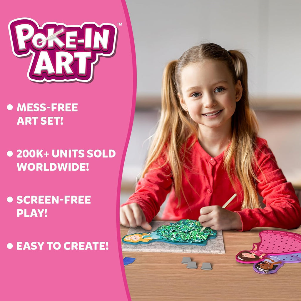 Skillmatics Poke-in Art - Magical Princesses, Mess-Free Fun for Kids, DIY Sewing Craft Kits, Creative Activity, Christmas Gifts for Girls & Boys Ages 4, 5, 6, 7, 8, 9