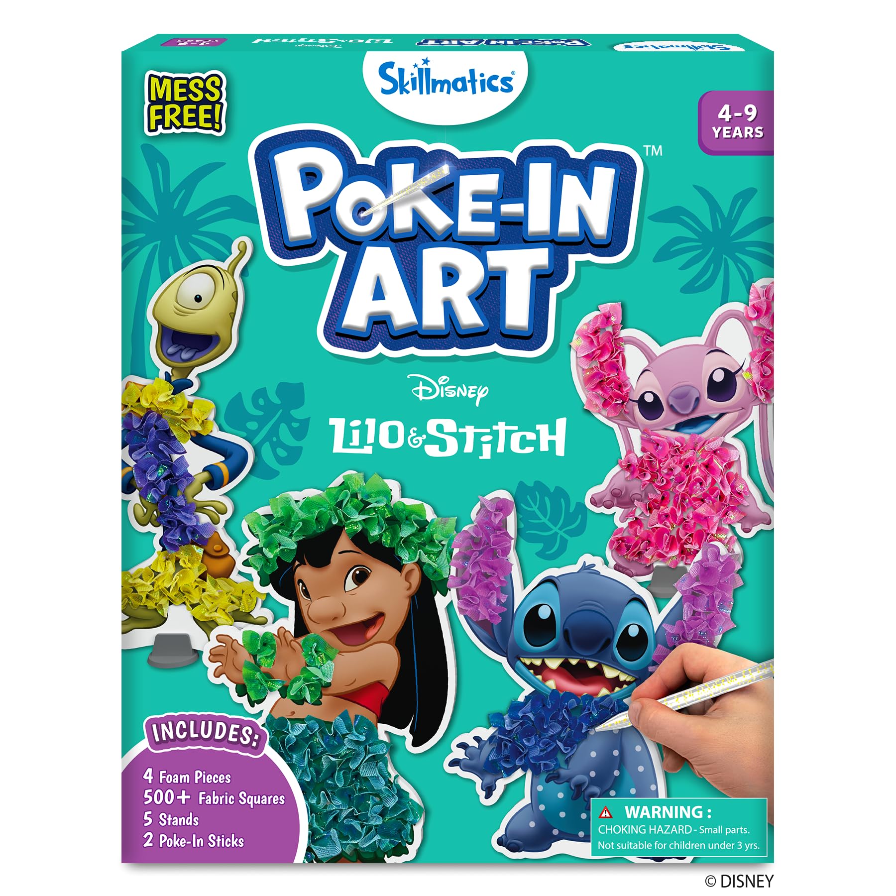 Skillmatics Poke-in Art - Magical Princesses, Mess-Free Fun for Kids, DIY Sewing Craft Kits, Creative Activity, Christmas Gifts for Girls & Boys Ages 4, 5, 6, 7, 8, 9