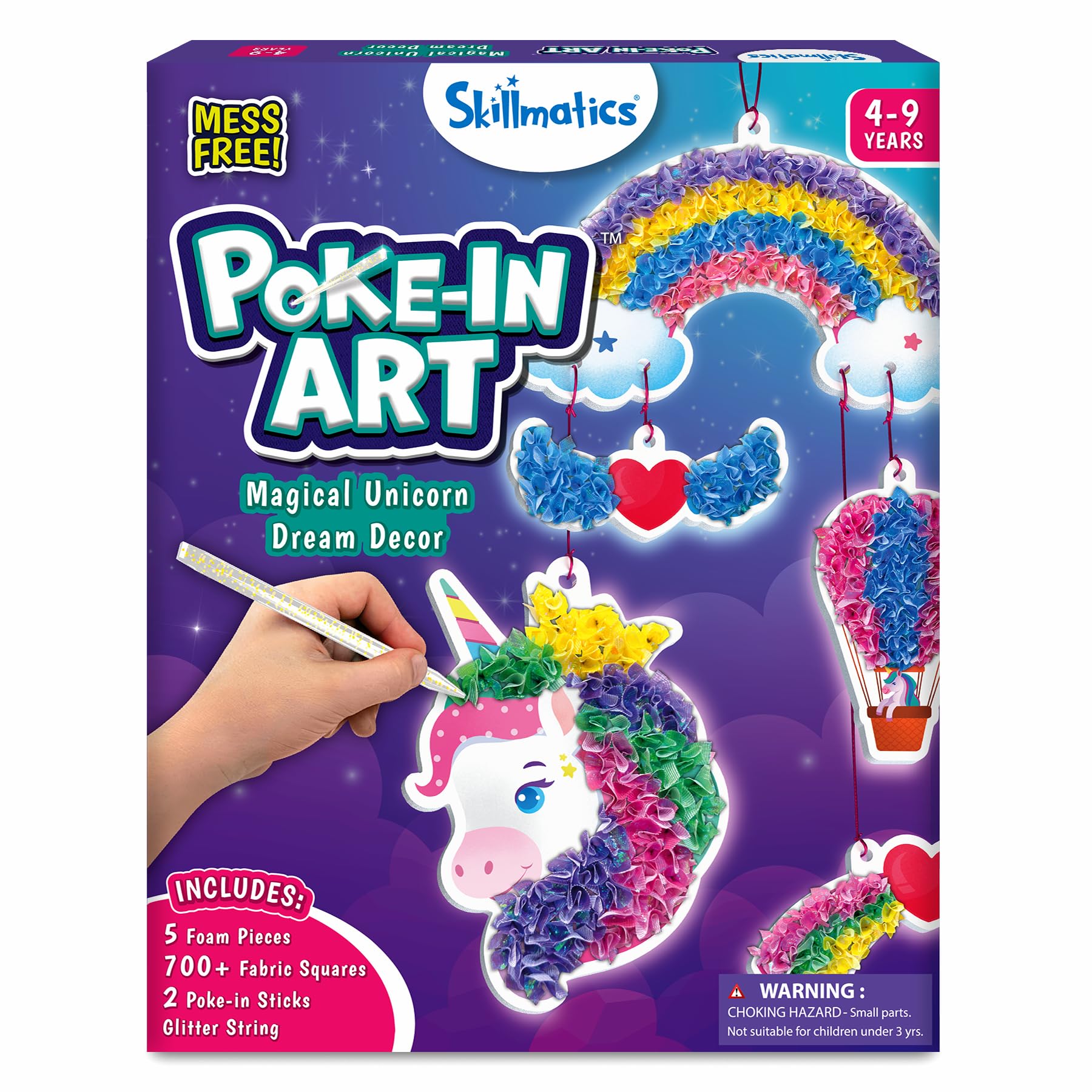 Skillmatics Poke-in Art - Magical Princesses, Mess-Free Fun for Kids, DIY Sewing Craft Kits, Creative Activity, Christmas Gifts for Girls & Boys Ages 4, 5, 6, 7, 8, 9