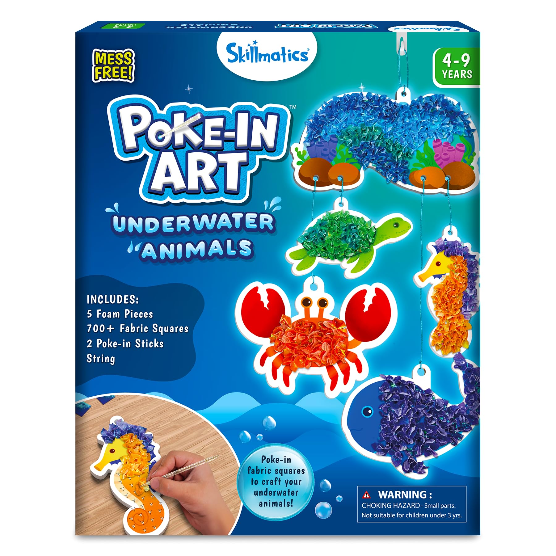 Skillmatics Poke-in Art - Magical Princesses, Mess-Free Fun for Kids, DIY Sewing Craft Kits, Creative Activity, Christmas Gifts for Girls & Boys Ages 4, 5, 6, 7, 8, 9