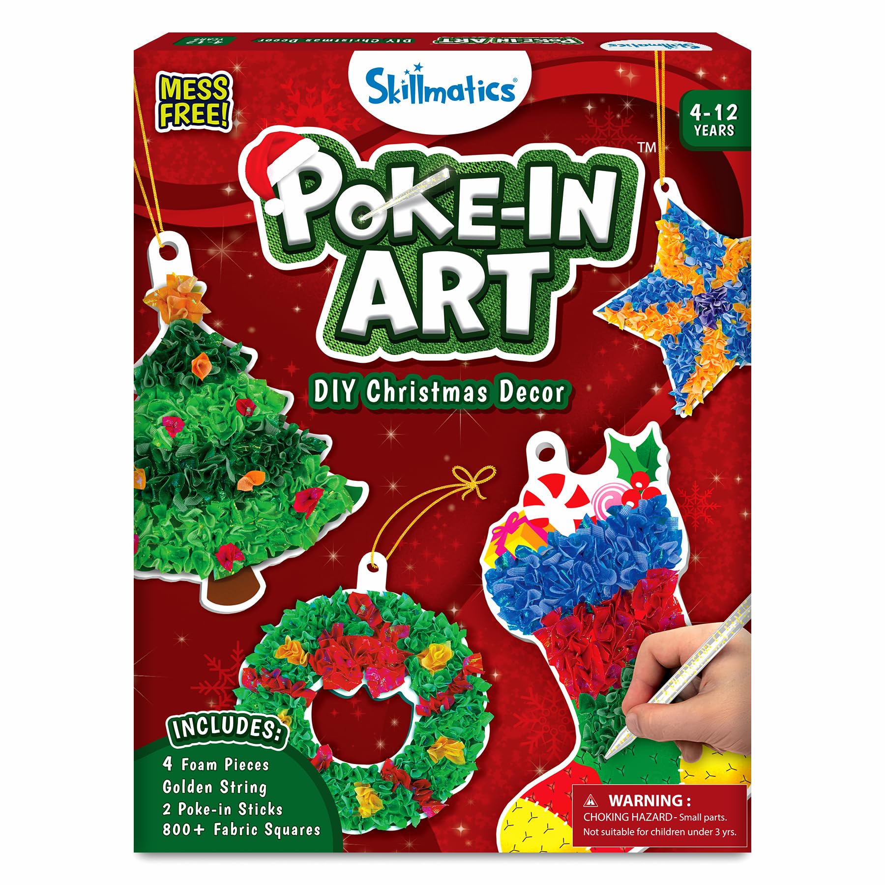 Skillmatics Poke-in Art - Magical Princesses, Mess-Free Fun for Kids, DIY Sewing Craft Kits, Creative Activity, Christmas Gifts for Girls & Boys Ages 4, 5, 6, 7, 8, 9