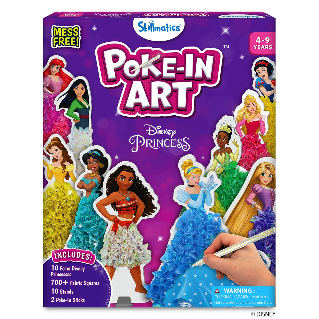 Skillmatics Poke-in Art - Magical Princesses, Mess-Free Fun for Kids, DIY Sewing Craft Kits, Creative Activity, Christmas Gifts for Girls & Boys Ages 4, 5, 6, 7, 8, 9