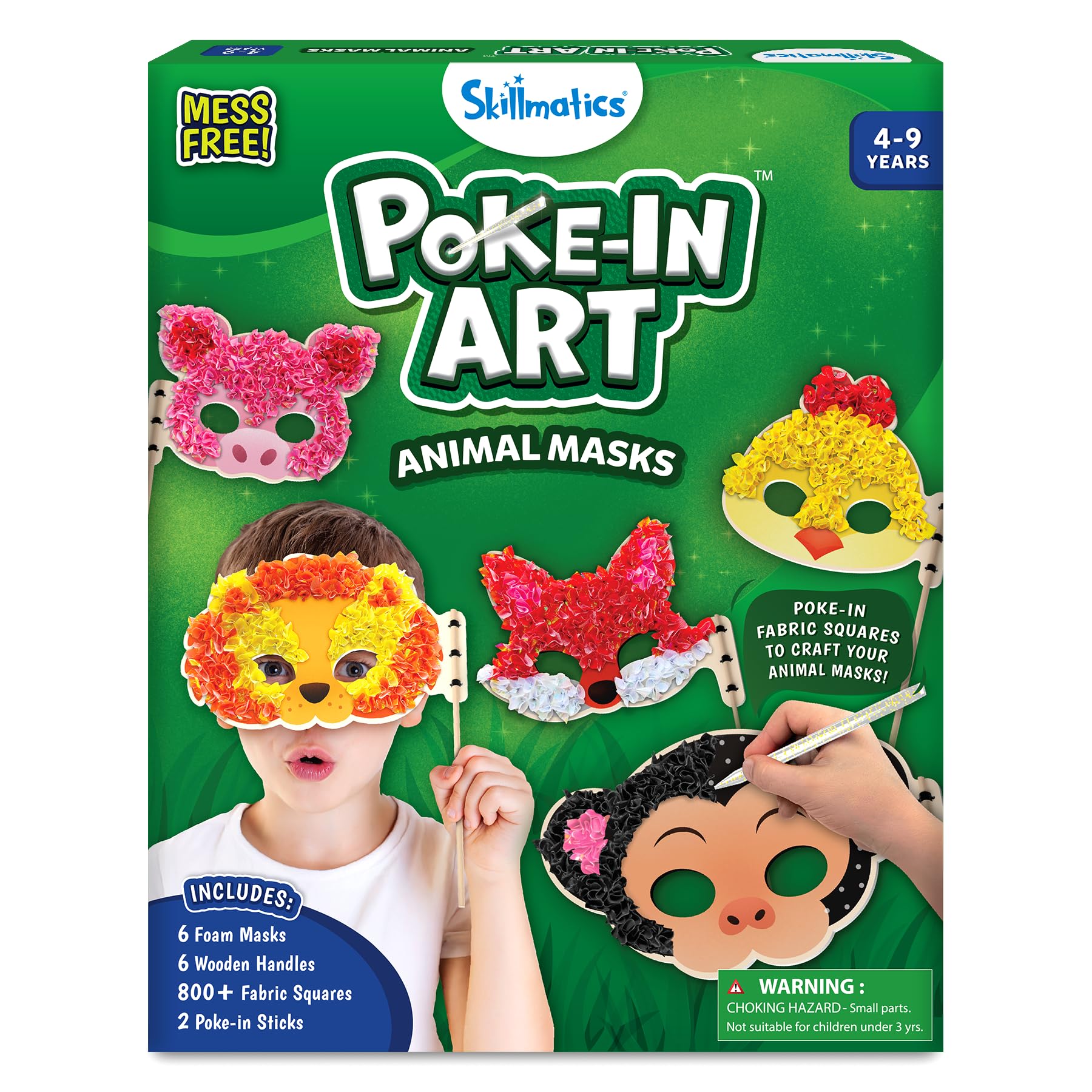 Skillmatics Poke-in Art - Magical Princesses, Mess-Free Fun for Kids, DIY Sewing Craft Kits, Creative Activity, Christmas Gifts for Girls & Boys Ages 4, 5, 6, 7, 8, 9